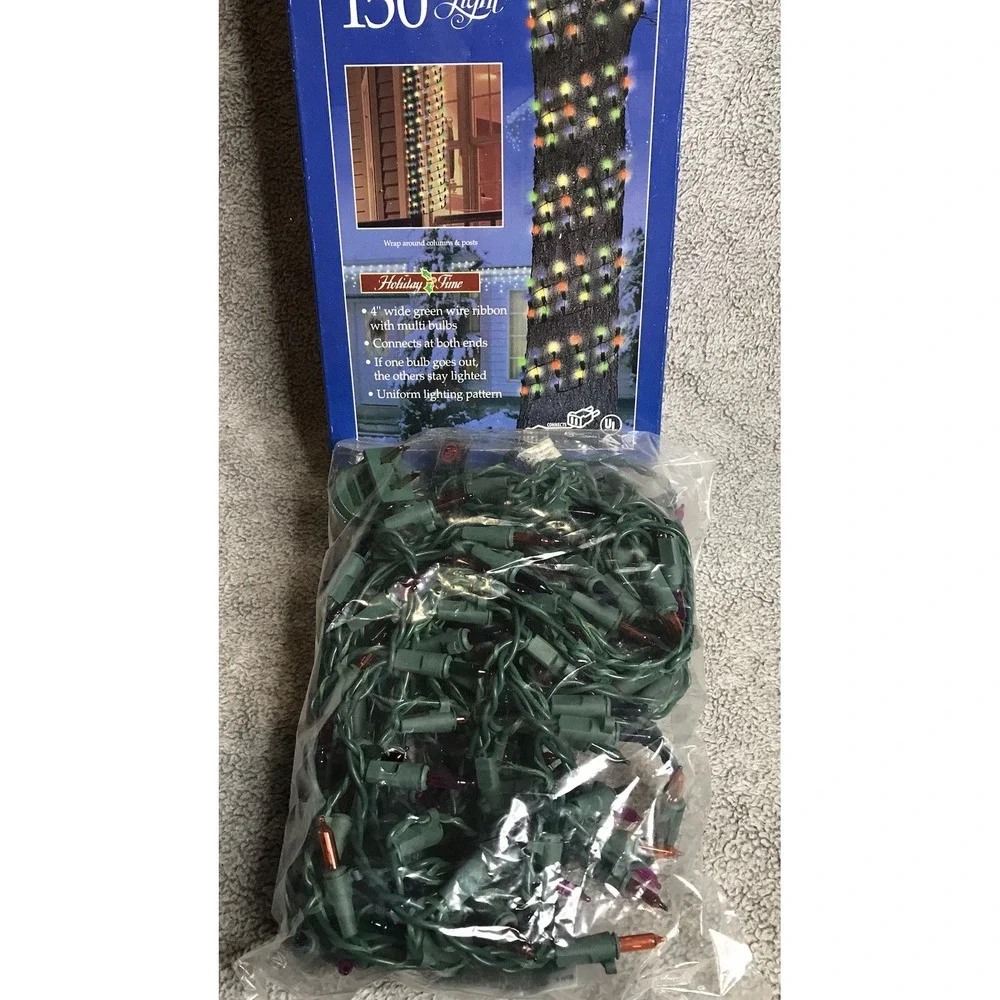 MultiColor 150 Light Sets Indoor/Outdoor Ribbon Style Tree Lights Holiday‎ Time